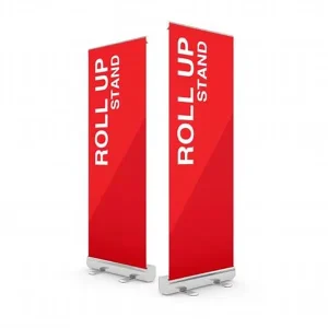 Custom Size Roll-Up Banner 85×200 Aluminum Frame Portable Printed Display Stand