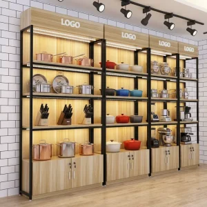 Custom-Sized Multi-Tier Metal Kitchen Display Shelving Rack