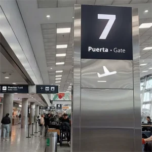 Custom Sizes and Colors LED Waterproof IP65 Outdoor Indoor Welcome Direction Signs for Airport and Hospital Signage