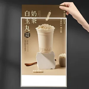 Custom Slim LED Poster Frame Menu Board, A1 A2 A3 A4, Aluminum Tempered Glass