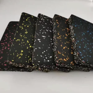 Custom Soft Non-Toxic Anti-Slip Eco-Friendly Gym Rubber Floor Mat Roll with EPDM Color Dot