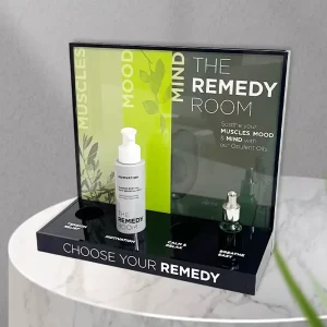 Custom Square Acrylic Cosmetic Display Stand and Storage Rack