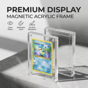 Custom Square Freestanding Transparent Double-Sided Magnetic Acrylic Frameless Photo Frame for Desktop Display