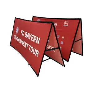 Custom Square Pop-Up A-Frame Display Stand with Double-Sided Outdoor Banner