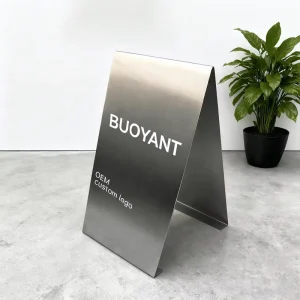 Custom Stainless Steel A-Frame Sign Commercial Double-Sided Outdoor Floor Stand Metal Sign Board