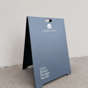 Custom Stainless Steel Sidewalk Sign Foldable Sandwich Board for Storefront Cafe and Restaurant