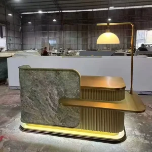 Custom Stone Reception Desk for Office, Hotel, or Mall