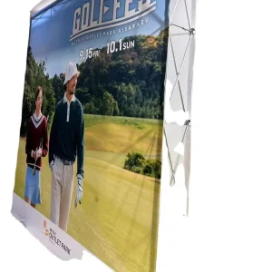 Custom Straight Aluminum Tension Fabric Backdrop Stand 8ft Stretch Wall Banner
