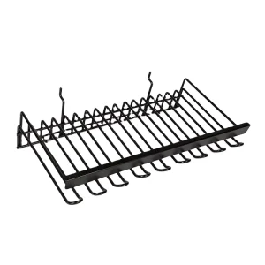 Custom Supermarket Pegboard Mesh Metal Display Panel, 40L, 45x15cm, Powder-Painted, Black or Silver