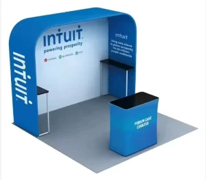 Custom Tension Fabric Counter Pop-up Backdrop Exhibition Booth Display Stand
