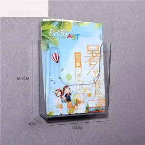Custom Transparent Acrylic Display Rack and Leaflet Holder A3 A4 A5 A6 Wall Mounted Brochure Rack