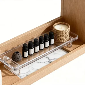 Custom Transparent Acrylic Storage Rack for Office Desk and Bathroom Jewelry, Cups, and Perfume