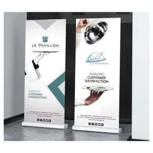 Custom UV Roll Up Banner Printing with Aluminum Stand Indoor Display