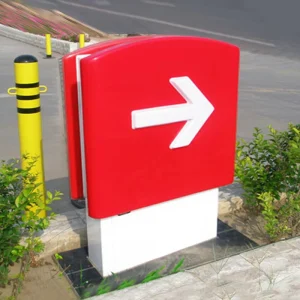 Custom Waterproof Rectangular Outdoor LED Acrylic Light Box Illuminated Gas Station Directional Sign