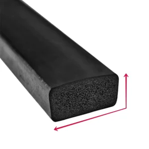 Custom Wear Resisting Anti Collision EPDM Seal Strip Moulding Extrude Rubber Square Bar for Electric Cabinet Cutting Processing