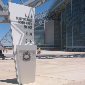 Custom Weatherproof Outdoor Wayfinding Pylon Sign for Business Advertising