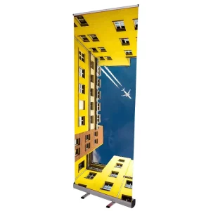 Custom Wide Aluminum Roll-Up Display Stand, 150 cm Retractable Exhibition Banner