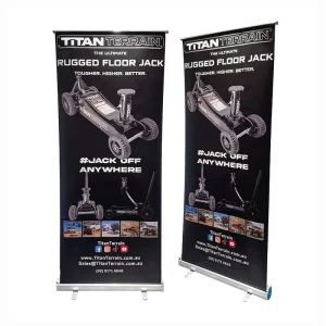 Custom Wide-Base Retractable Roll-Up Banner Stand