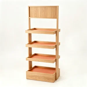 Custom Wood Candle Display Stand with Multiple Tiers