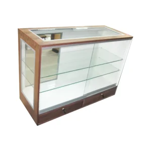 Custom Wooden Glass Display Cabinet with Sliding Door for Jewelry