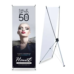 Custom X Banner Stand Display for Trade Shows and Advertising