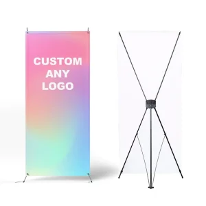 Custom X Stand Aluminum Banner for Exhibition Promotion Advertising Display Printing Custom Promotional Flags Banners