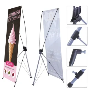 Custom X Stand Banner 60×160 cm 80×180 cm Portable Korean X Banner Stand for Trade Shows