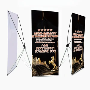 Custom Your Banners Logo and Stand Tabletop Customized Weatherproof Korea Mini X Pop Banner Stand for Corporate Branding