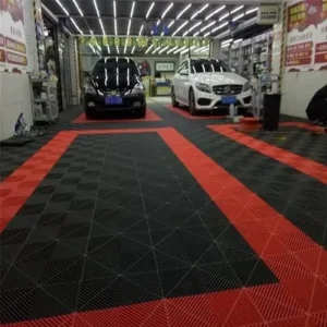 Customizable Anti-Slip Plastic Drainage Interlocking Garage Floor Tile for Cars and Outdoor Use