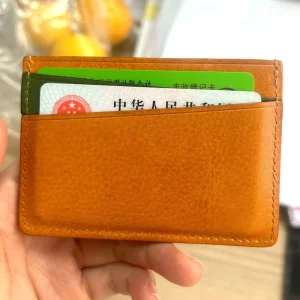 Customizable Card Holder Multi Slots Leather Card Case Large Capacity Mini Wallet Coin Purse
