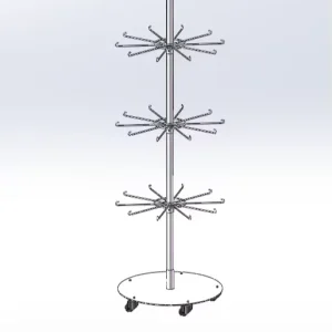 Customizable Four-Sided Rotating Belt Display Stand with Adjustable Layers for Retail Stores