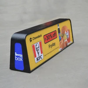 Customizable LED Taxi Light Box with Changeable Content