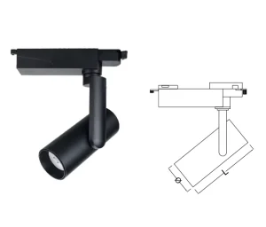 Customizable LED Track Light 10W 20W 30W Anti-Glare Ceiling Spotlight for Clothing Stores and Museums