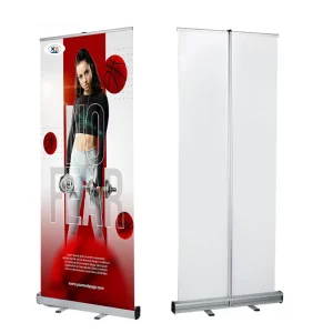 Customizable Lightweight Roll Up Banner Stand Portable Telescopic Display Rack Pop Up Banner with Logo and Stand