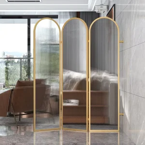 Customizable Metal Office Partition with Tempered Glass Room Divider