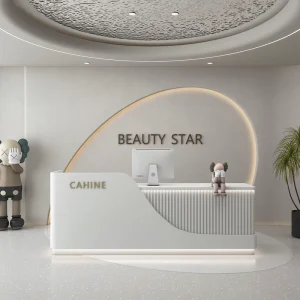 Customizable Modern Reception Counter for Office Buildings Malls Coffee Shops Hotels