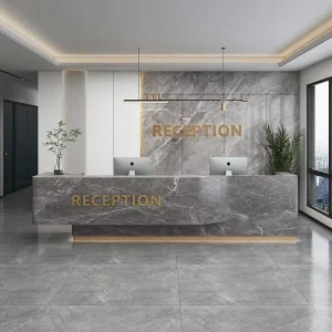 Customizable Modern Reception Counter for Office Buildings, Supermarkets, Coffee Shops, Malls and Hotels