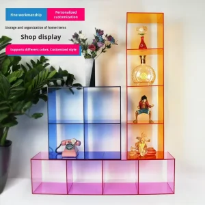 Customizable Movable Acrylic Storage Display Cabinet for Bedroom Ornaments