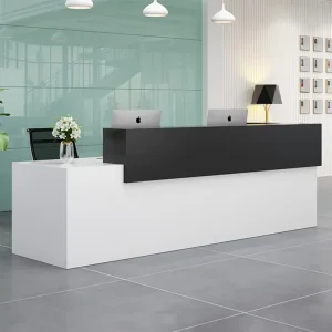 Customizable Office Reception Desk with Spacious Worktop