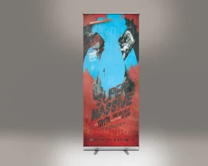 Customizable Portable Aluminum Roll-Up Banner Stand, Wind-Resistant Printed Display