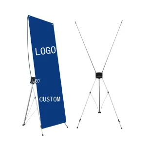 Customizable Print X Stand Banner Portable Aluminum Display Stand for Exhibitions