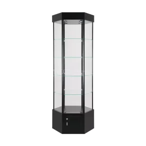 Customizable Retail Jewelry Kiosk Glass Display Cabinet