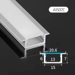Customization 20.6*7mm Linear U Shape Recessed Extrusion Aluminum Channel LED Aluminum Profile