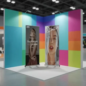 Customization Portable Lightweight Roll Banner Stand Rollup Standee Aluminum Retractable Banners Advertising Trade Exhibitions