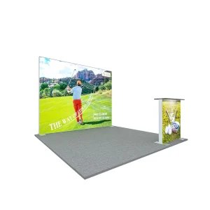 Customized 10*10/3*3m LED Trade Show Booth with Aluminum Frame and Tension Fabric