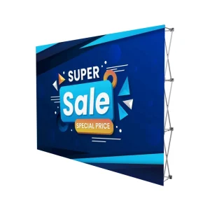 Customized 10ft Trade Show Booth Display Outdoor Advertising Tension Fabric Backdrop Pop up Display Stand Banner