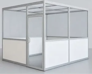 Customized 4040 T slot Aluminum Extrusion Frame Modular Isolation Booth Workshop Partition Industrial Aluminum Profile Framework