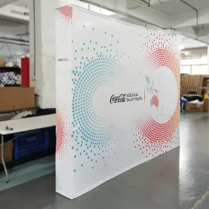 Customized 8x10ft Tension Fabric Pop-Up Backdrop Display with Aluminum Frame