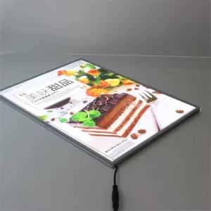 Customized A1-A4 Rectangular LED Light Box, Restaurant Menu and Poster Display Frame
