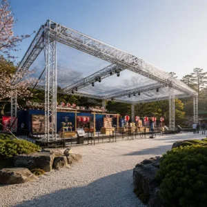 Customized Aluminum Truss Display Stand with Spigot and Bolt Connections for Stage Events, Modular Design, 1000kg Load Capacity